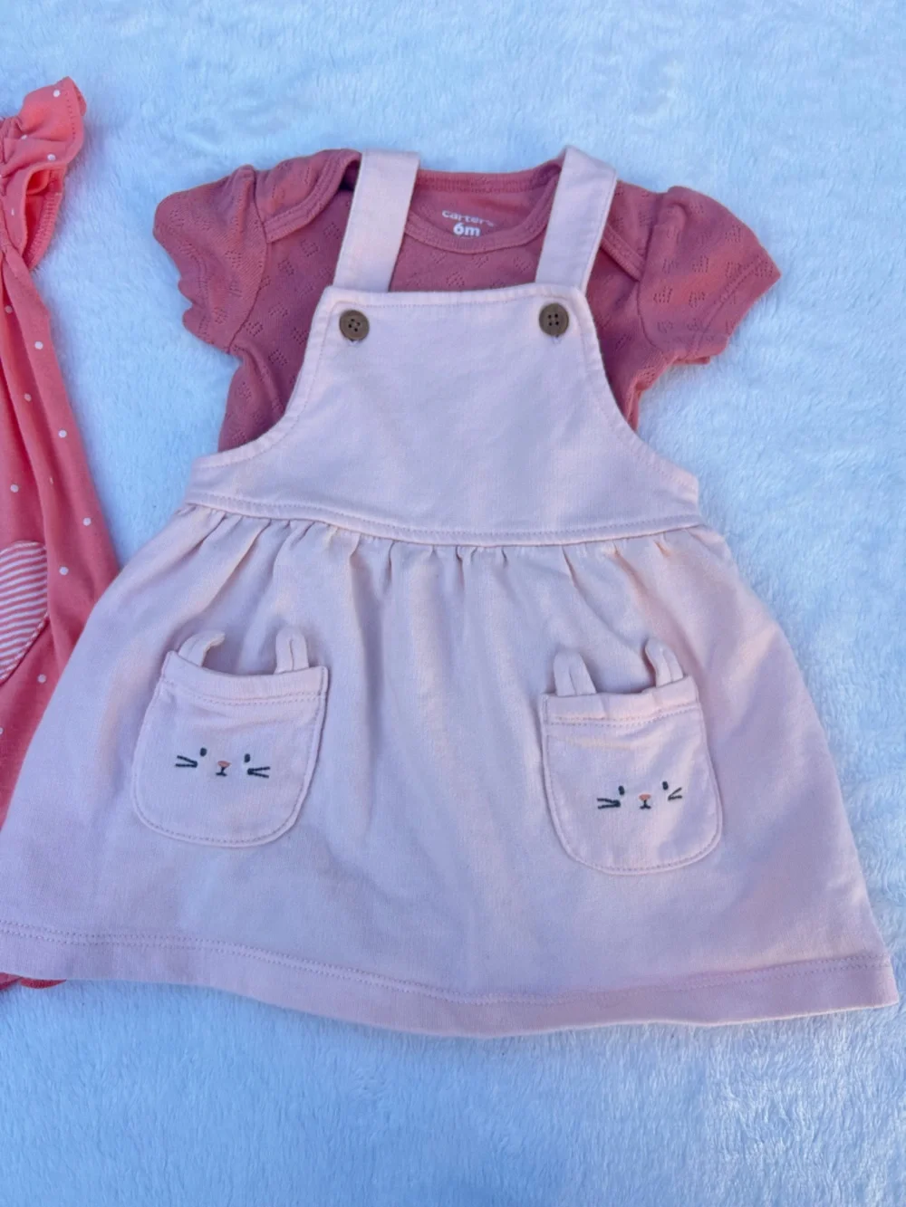 Carter's Coral and Blush Pink Baby Matching Sets
